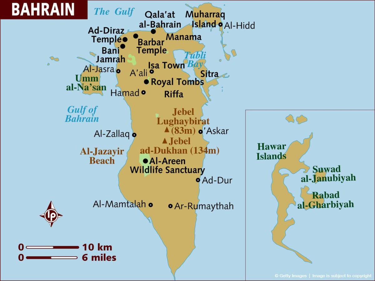 અલ બેહરીન નકશો